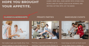Cooking courses example