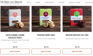 e-commerce food shop example