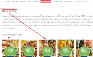 Meal plan service example