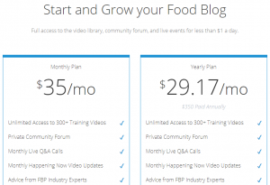 example of membership plans