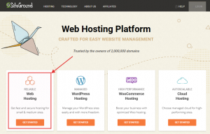 Siteground web hosting