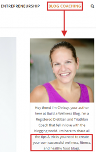 Blog coaching example