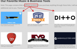 Affiliate products - Music