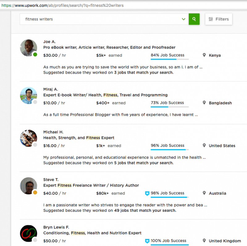 UpWork platform